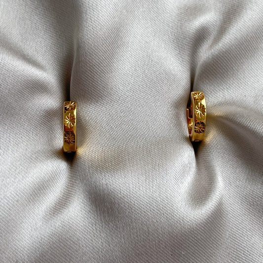 Starburst Huggie Hoop Earrings | Lilith and Selene