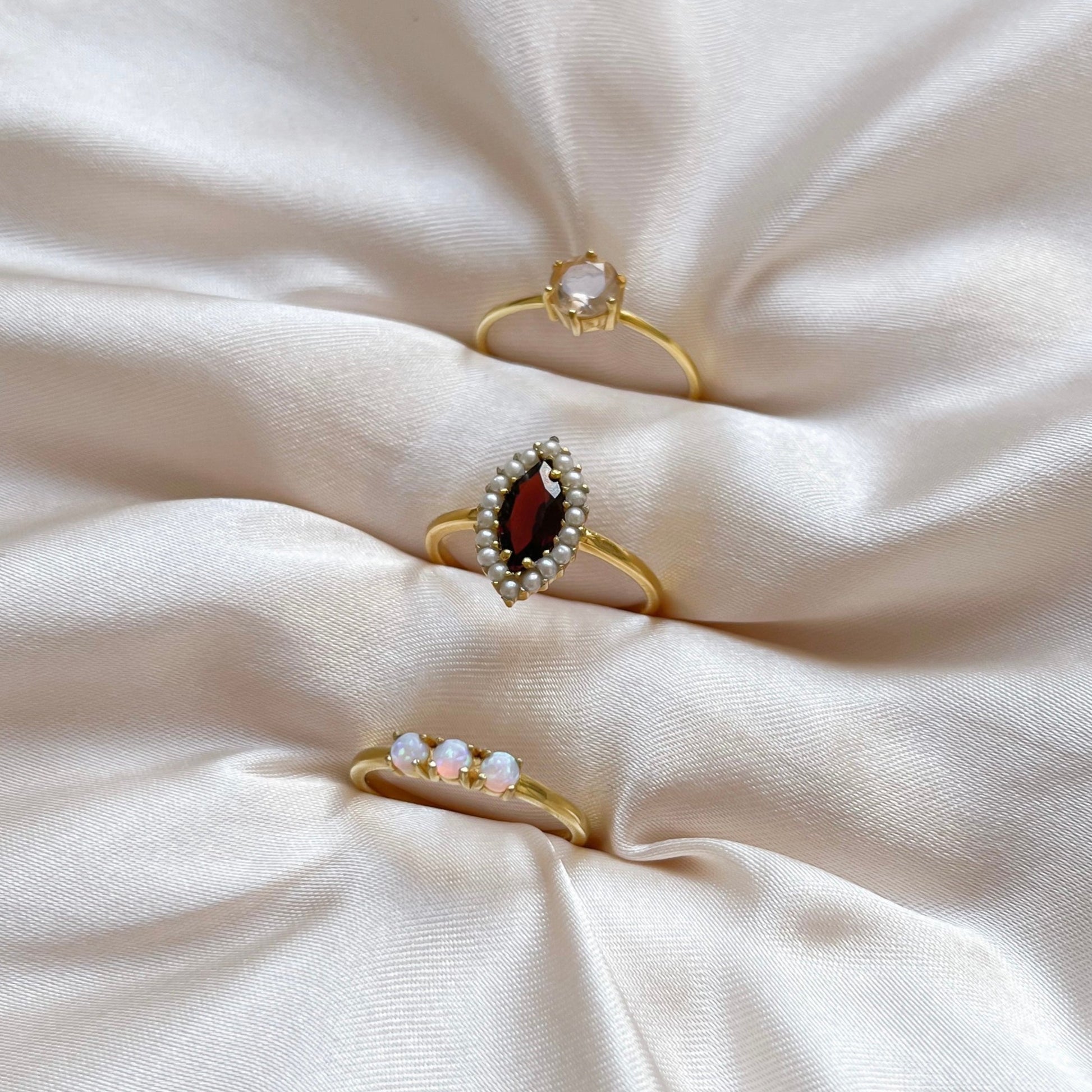 Morganite Solitaire Ring | Gold Vermeil Jewellery | Lilith and Selene