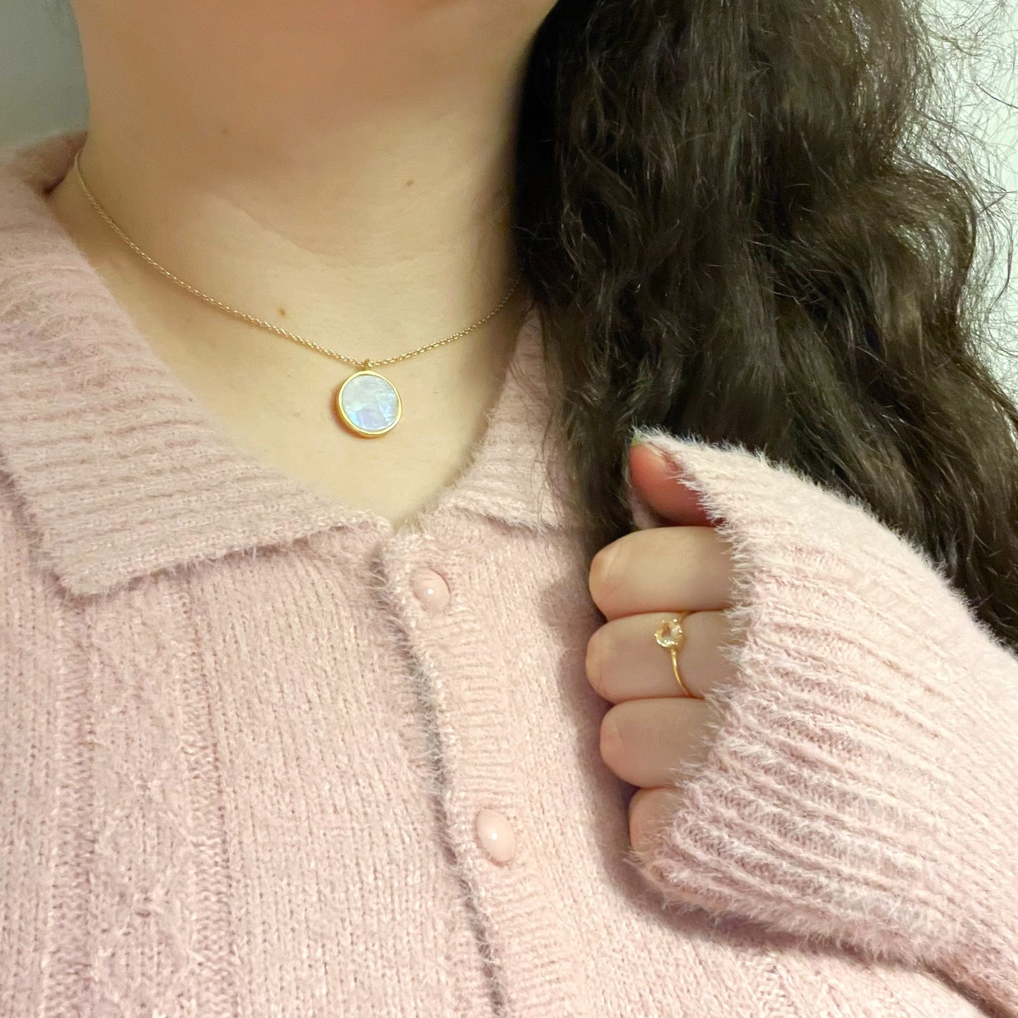 Morganite Solitaire Ring | Gold Vermeil Jewellery | Lilith and Selene