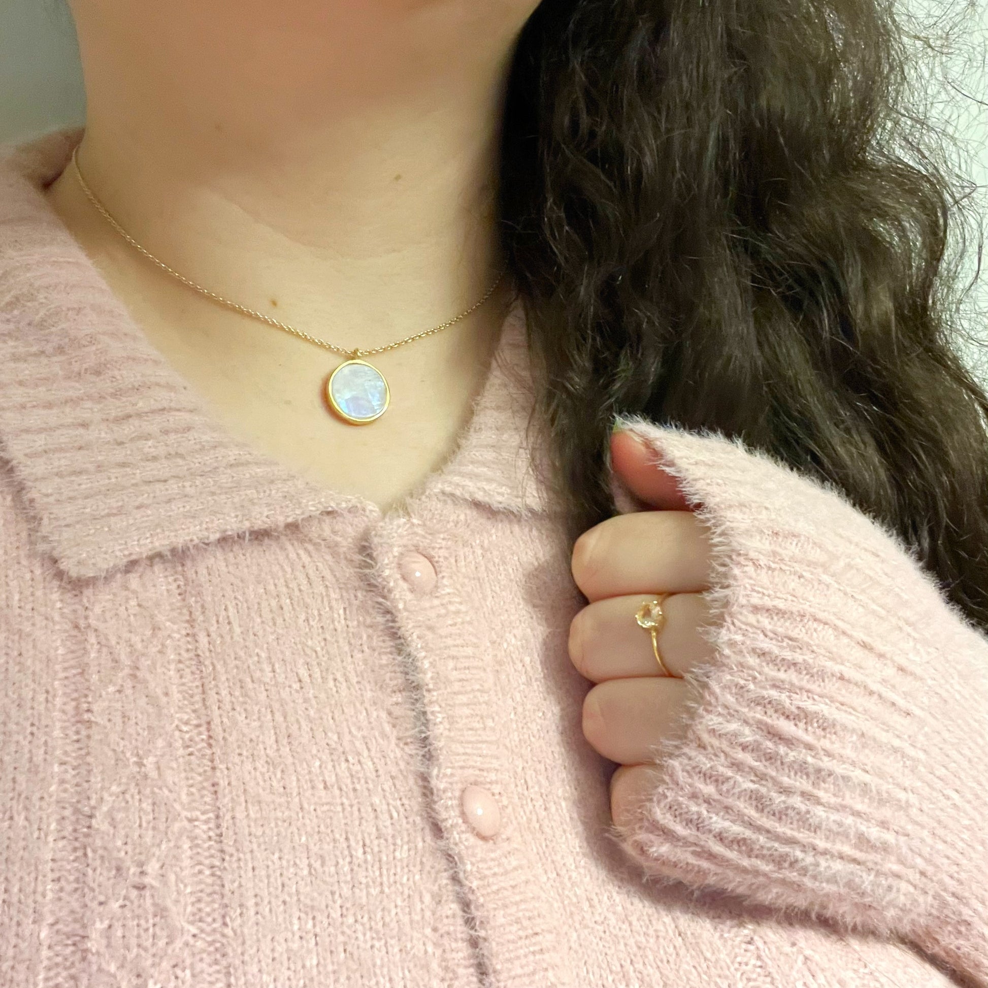 Morganite Solitaire Ring | Gold Vermeil Jewellery | Lilith and Selene