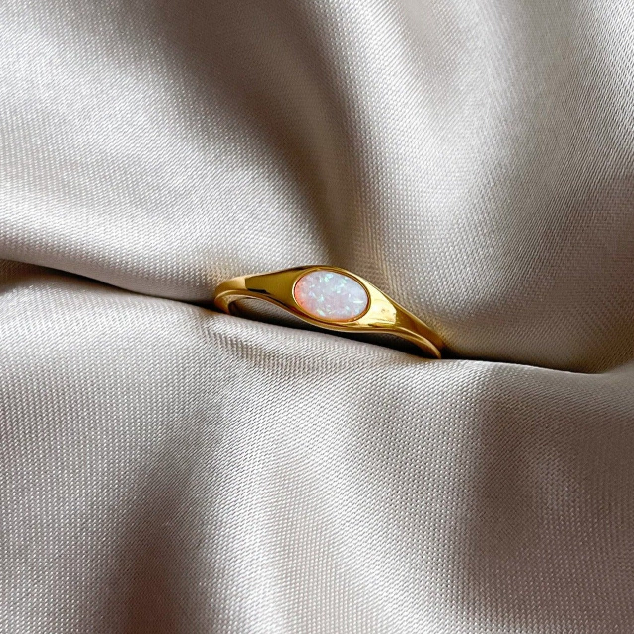 Opal Signet Ring | Lilith and Selene Jewellery