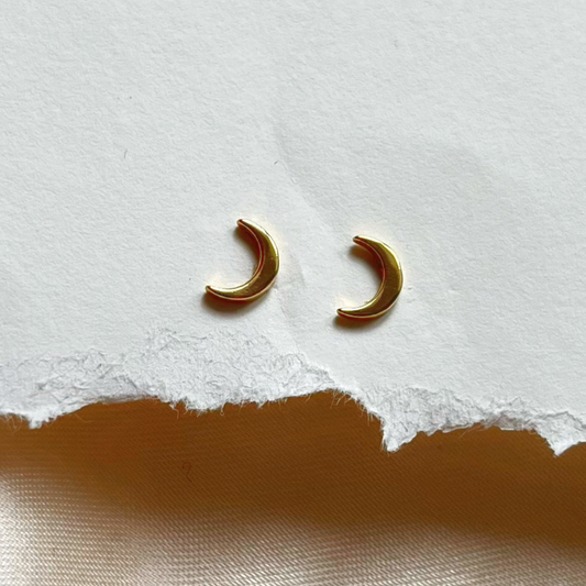 Mini Moon Stud Earrings