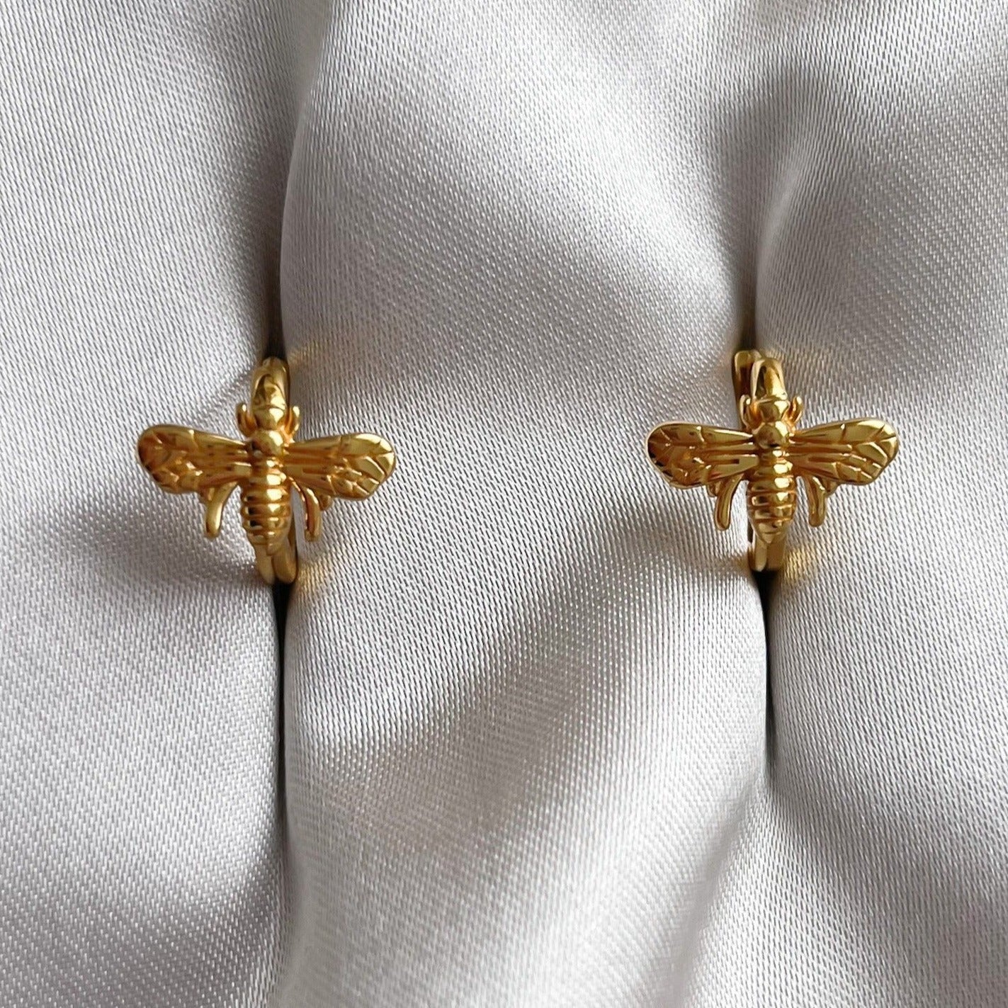 Bee Huggie Hoop Earrings